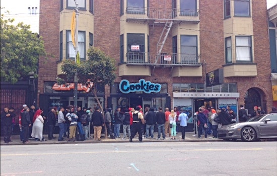Long Lines At 'Cookies' Store Opening Today