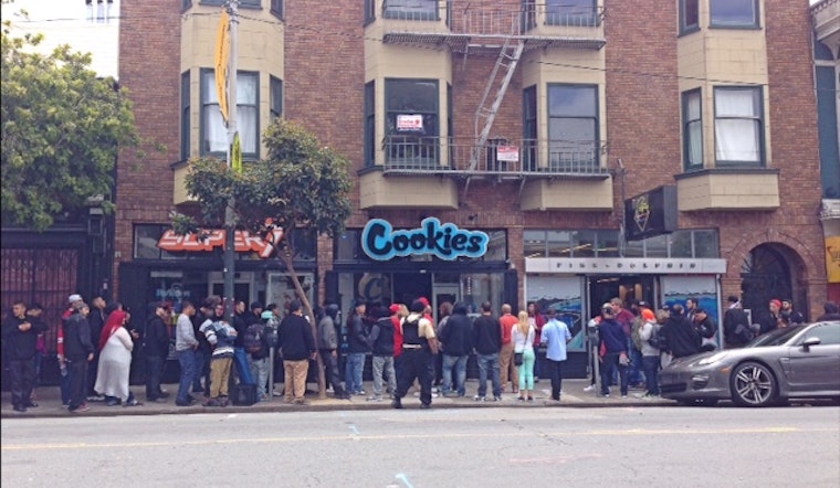 Long Lines At 'Cookies' Store Opening Today