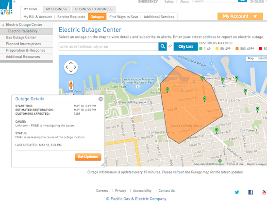 Power Outages Affect Fisherman's Wharf, North Beach [Updated]