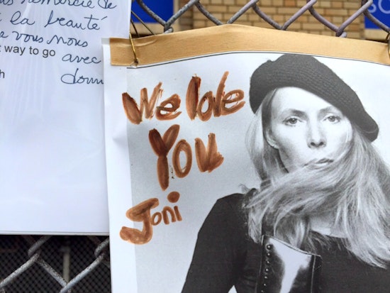 Joni Mitchell Tribute Grows As Community Adds Notes, Art In Hayes Valley