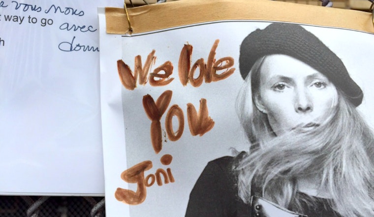 Joni Mitchell Tribute Grows As Community Adds Notes, Art In Hayes Valley