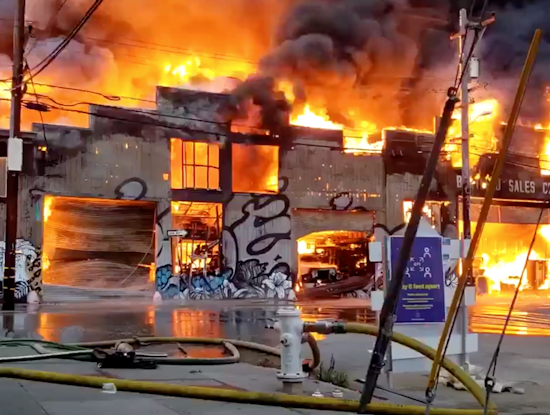 5-alarm fire sends multiple Mission warehouses up in flames [Updated]