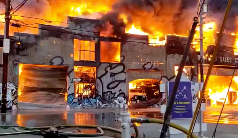 5-alarm fire sends multiple Mission warehouses up in flames [Updated]