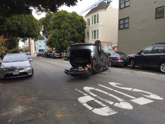 SUVs flip in Duboce Triangle, Market & Gough collisions