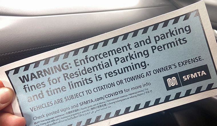 San Francisco to resume parking permit enforcement next week