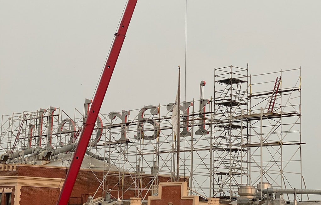 Iconic Ghirardelli sign returns to Ghirardelli Square after restoration