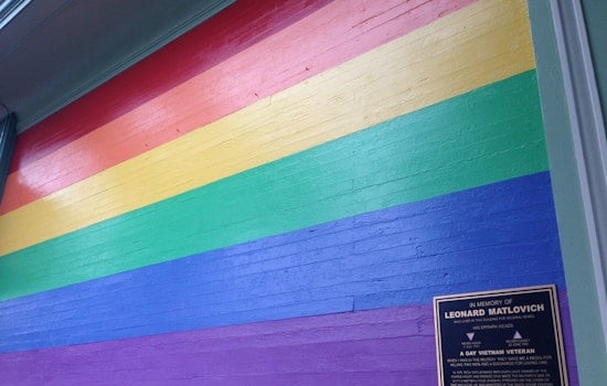 New Rainbow Flag Mural Highlights Plaque Honoring Gay Veteran Leonard Matlovich