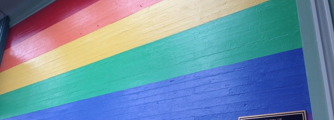 New Rainbow Flag Mural Highlights Plaque Honoring Gay Veteran Leonard Matlovich
