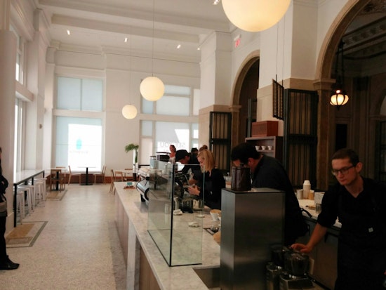FYI: Blue Bottle Opens Today At Historic 115 Sansome St.