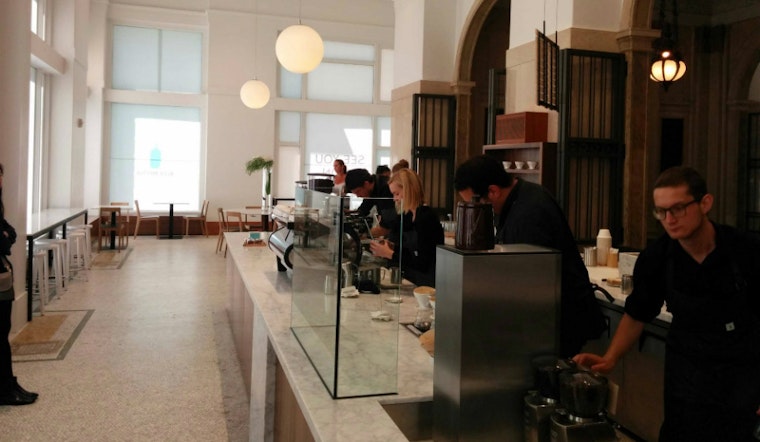 FYI: Blue Bottle Opens Today At Historic 115 Sansome St.
